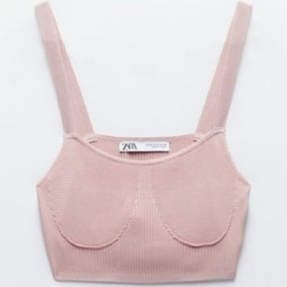 Zara Mauve Knitted Top Size M